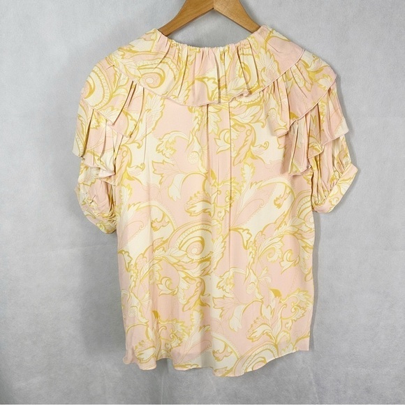 Ted Baker Frisis Frill Printed Short Sleeve Blouse Top Size 1 US 4 - Picture 12 of 13